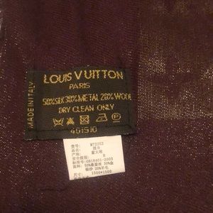 Hand sewn authentic Louis Vuitton wrap/scarf